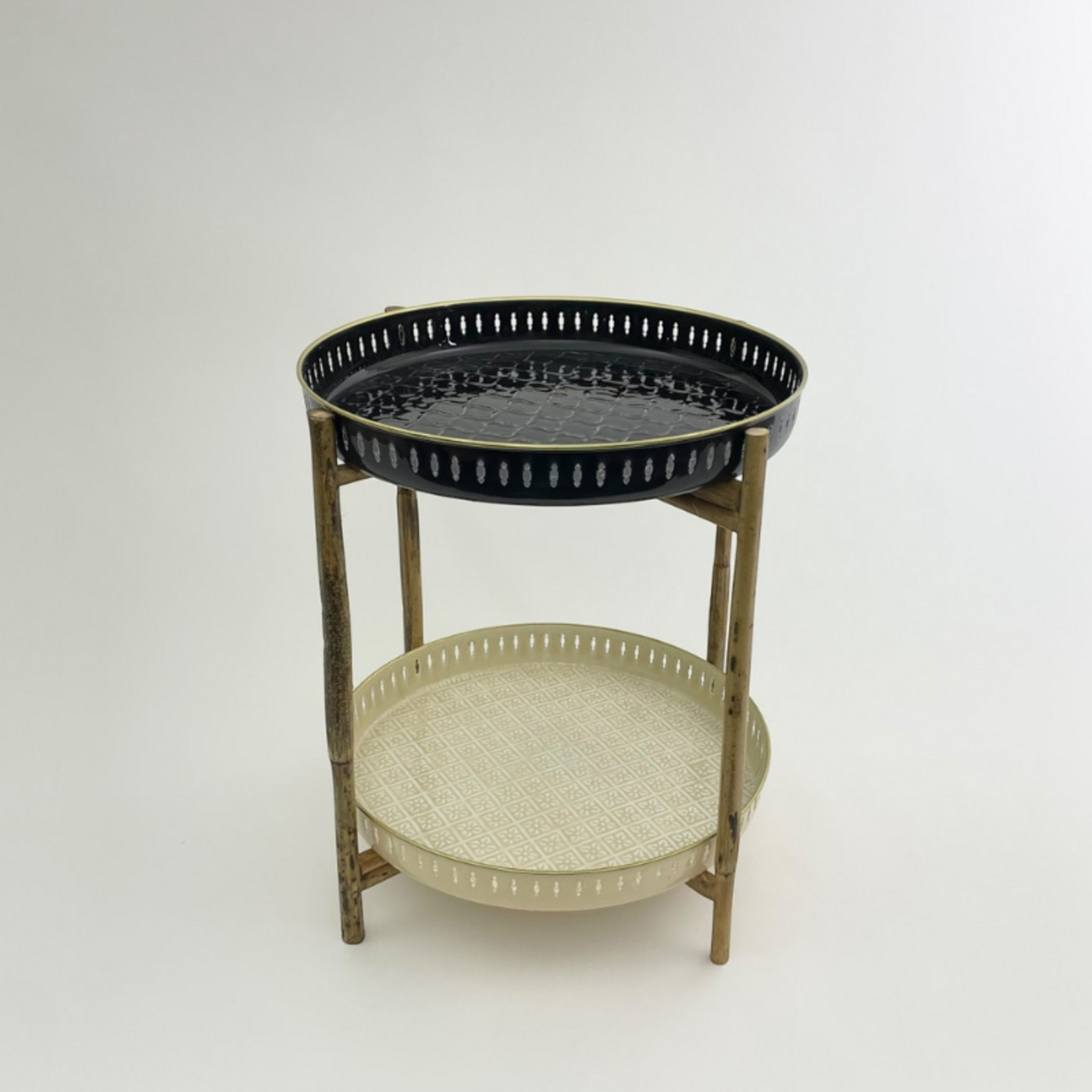 Onderstel voor dienblad - Dubbel - Bamboe - M