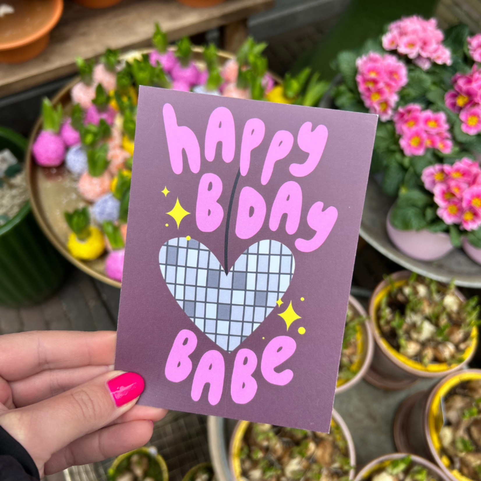 Kaart - Happy bday babe