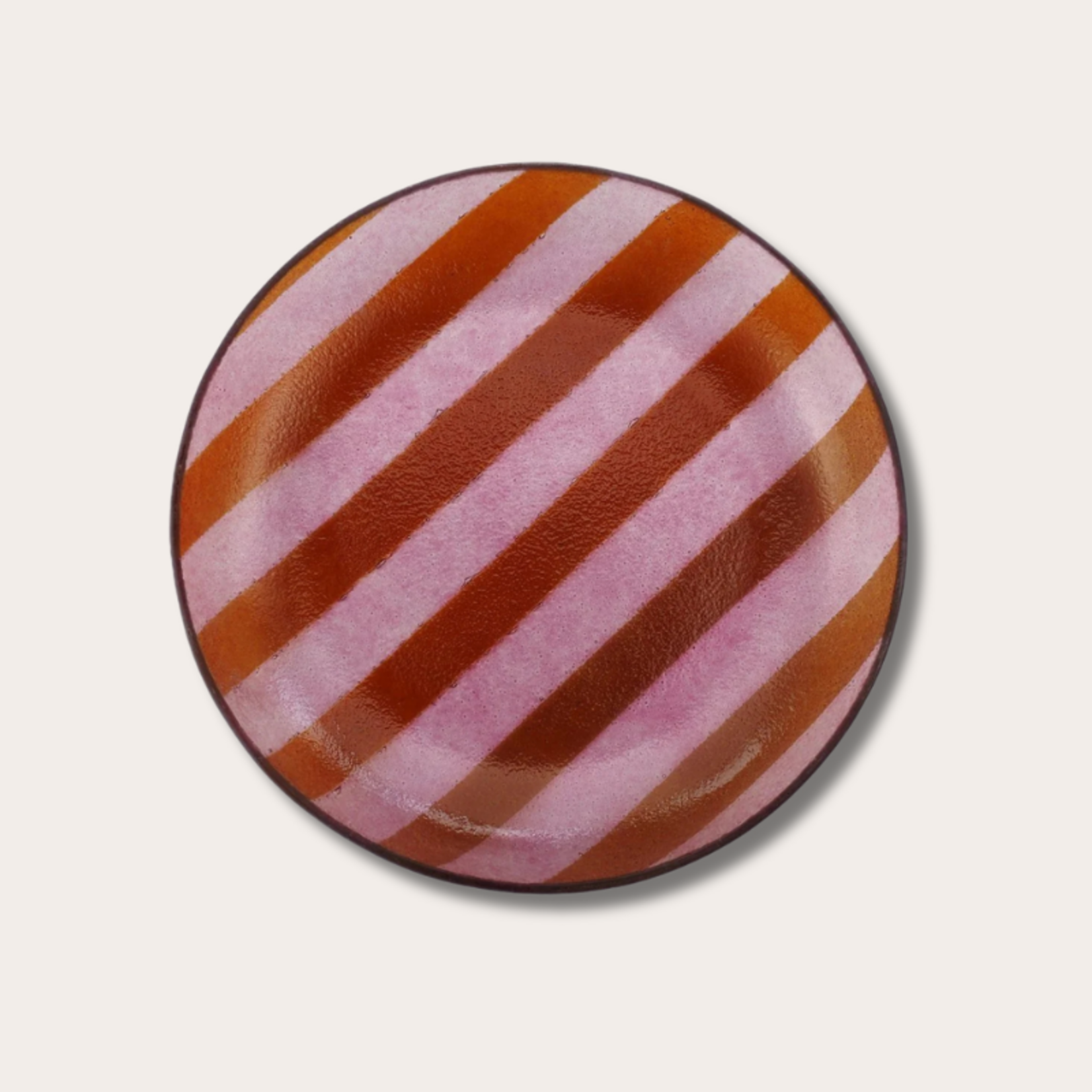 Serveerschaal - Glas - Oranje/roze - L