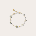 Fijn armbandje met edelsteentjes - zeegroen