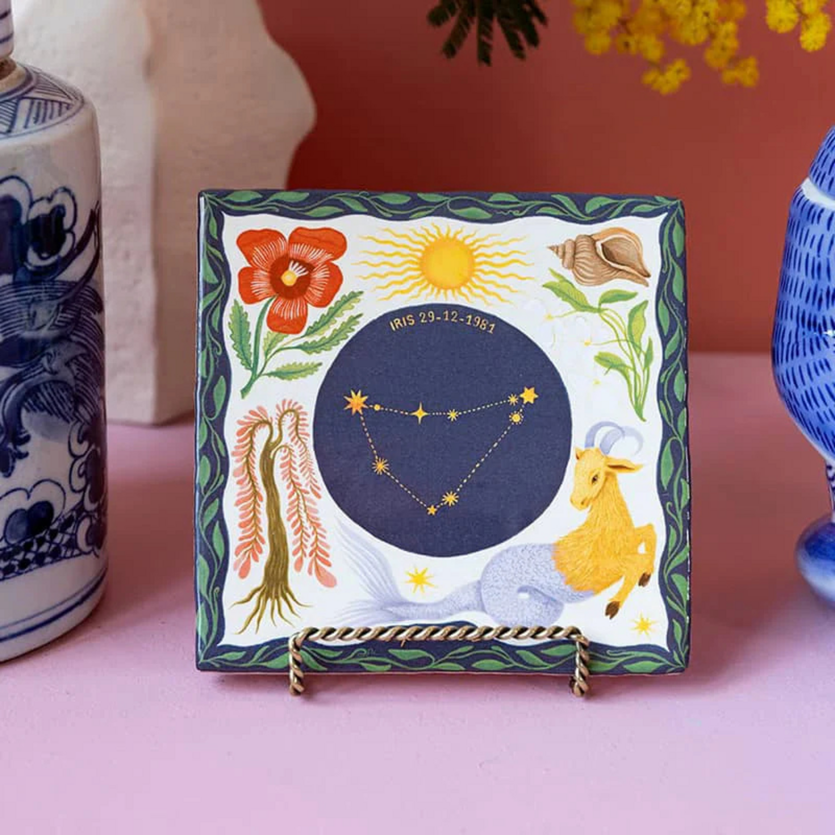 Storytiles Tegelstandaard - goud - gevlochten