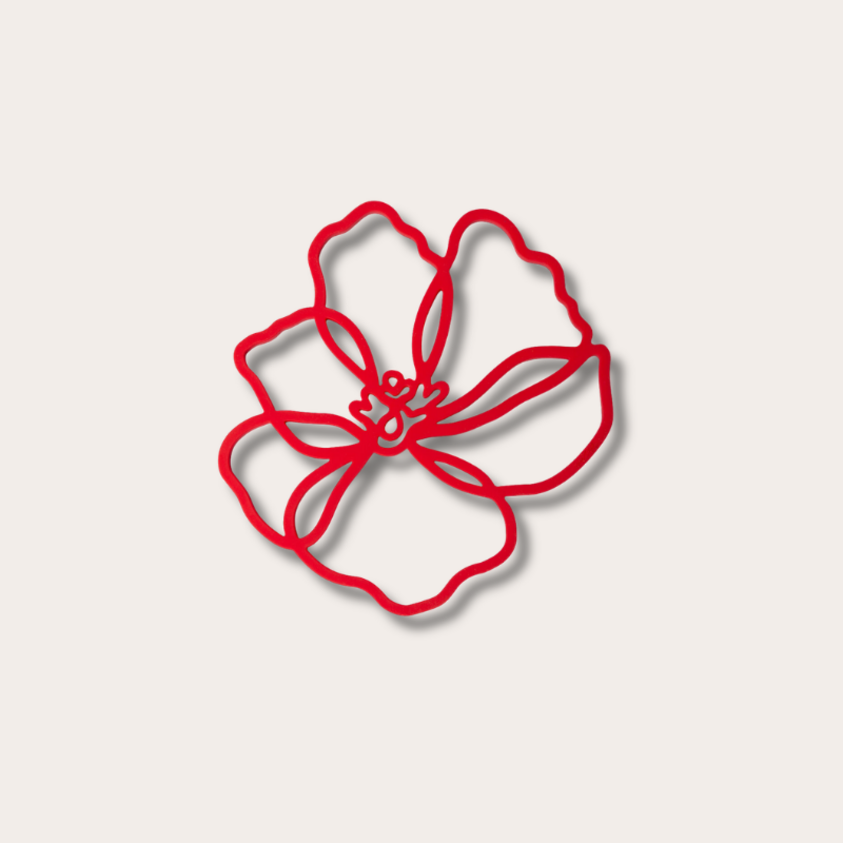 Bloemen onderzetter - Poppy Red