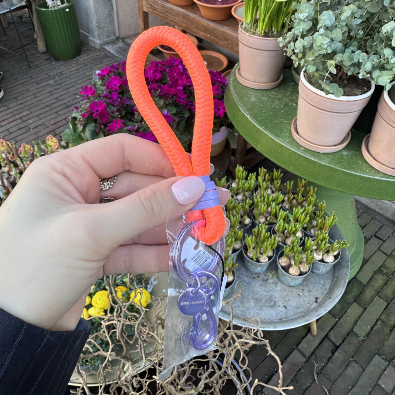 Sleutelhanger - Oranje/paars