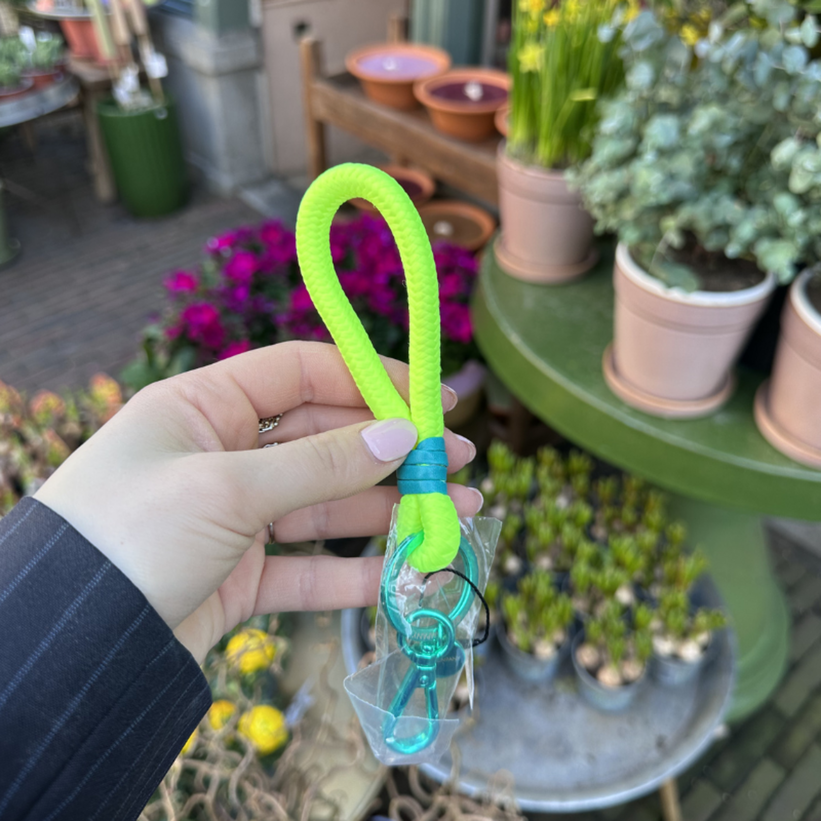 Sleutelhanger - neon geel