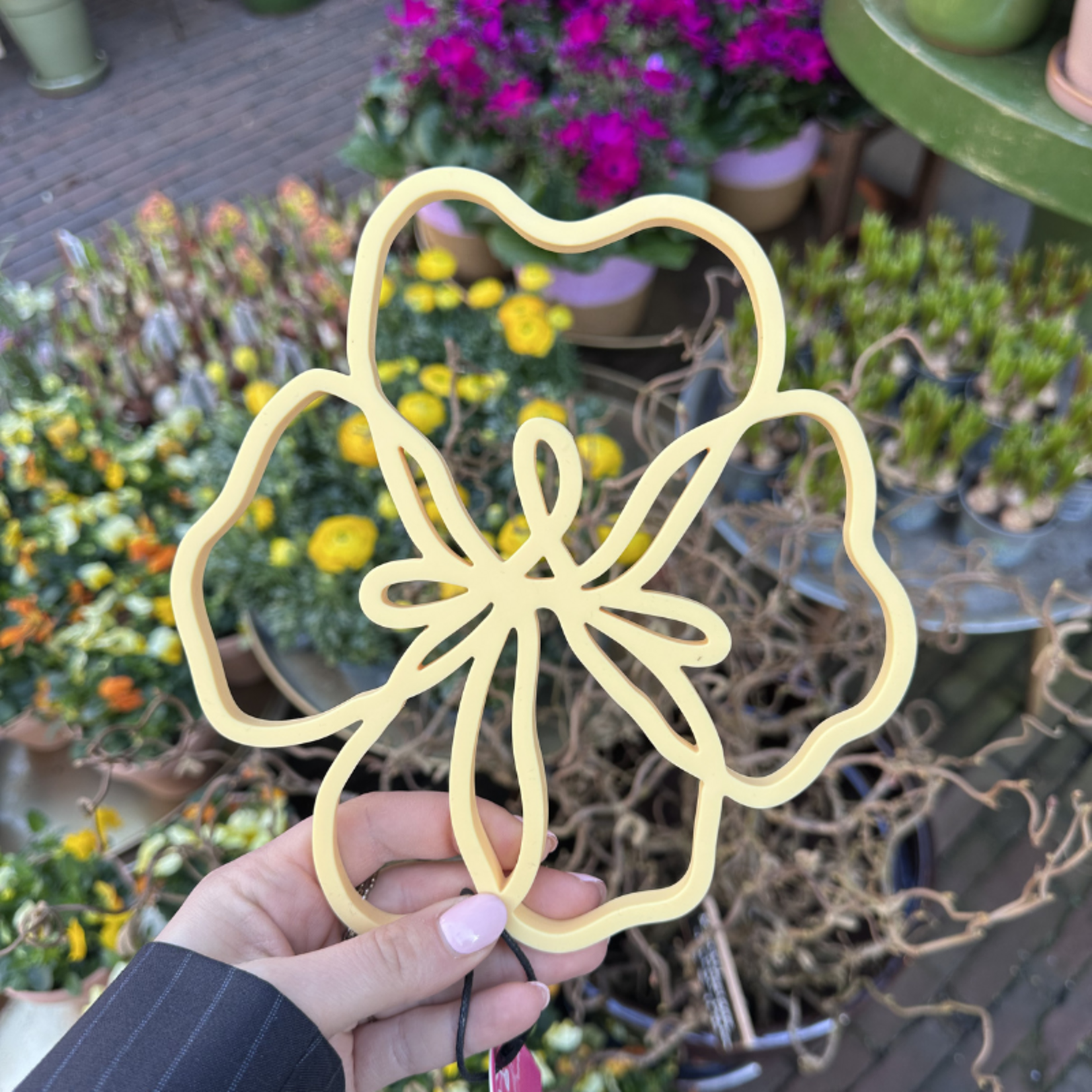 Bloemen onderzetter - Violet Yellow