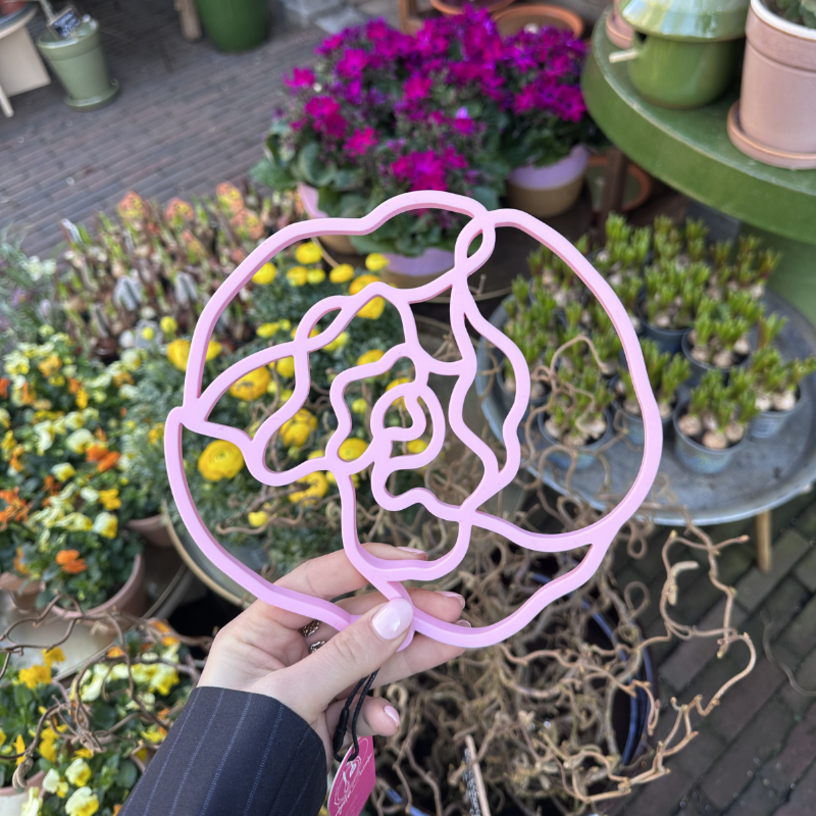 Bloemen onderzetter - Peony Light Pink