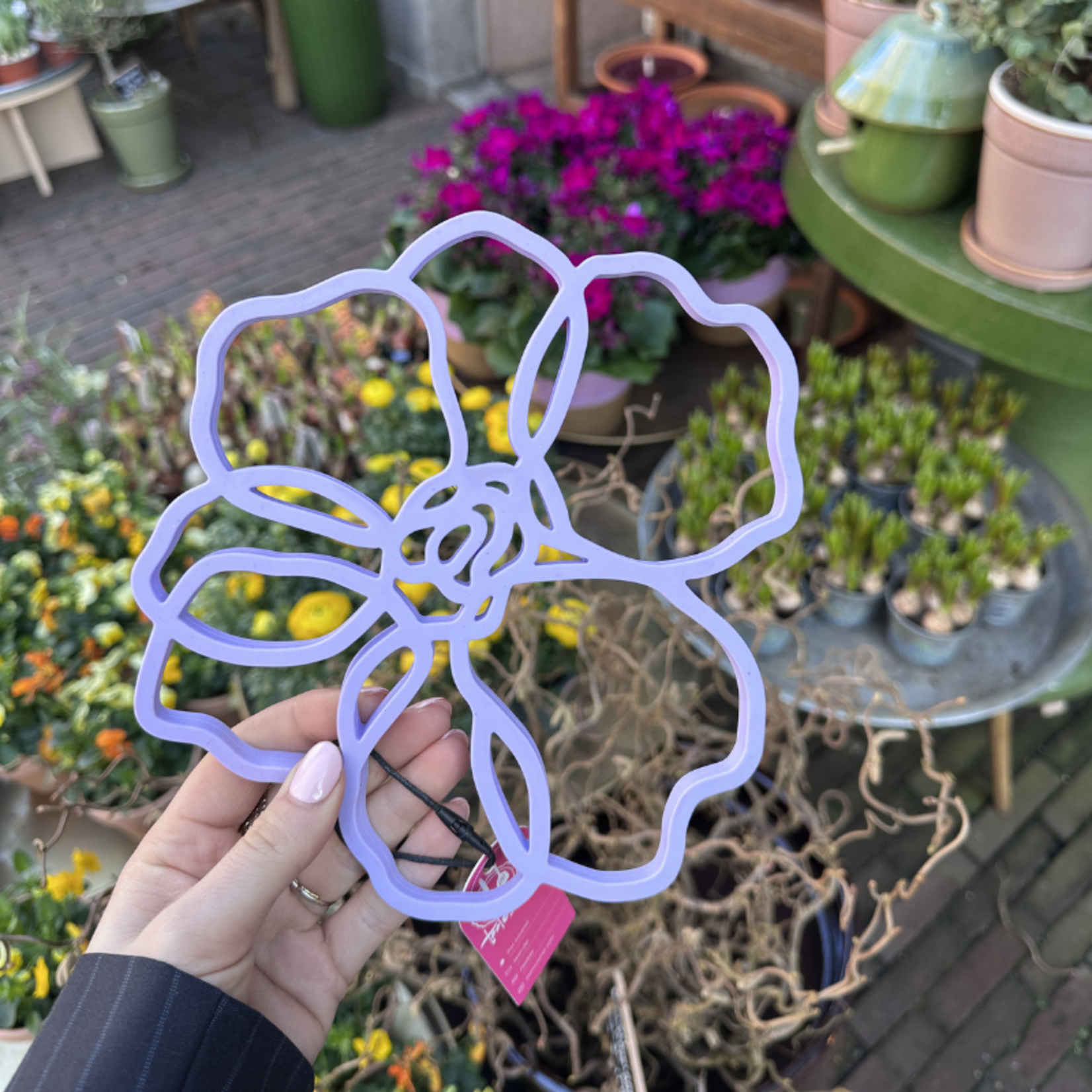 Bloemen onderzetter - Anemone Lila