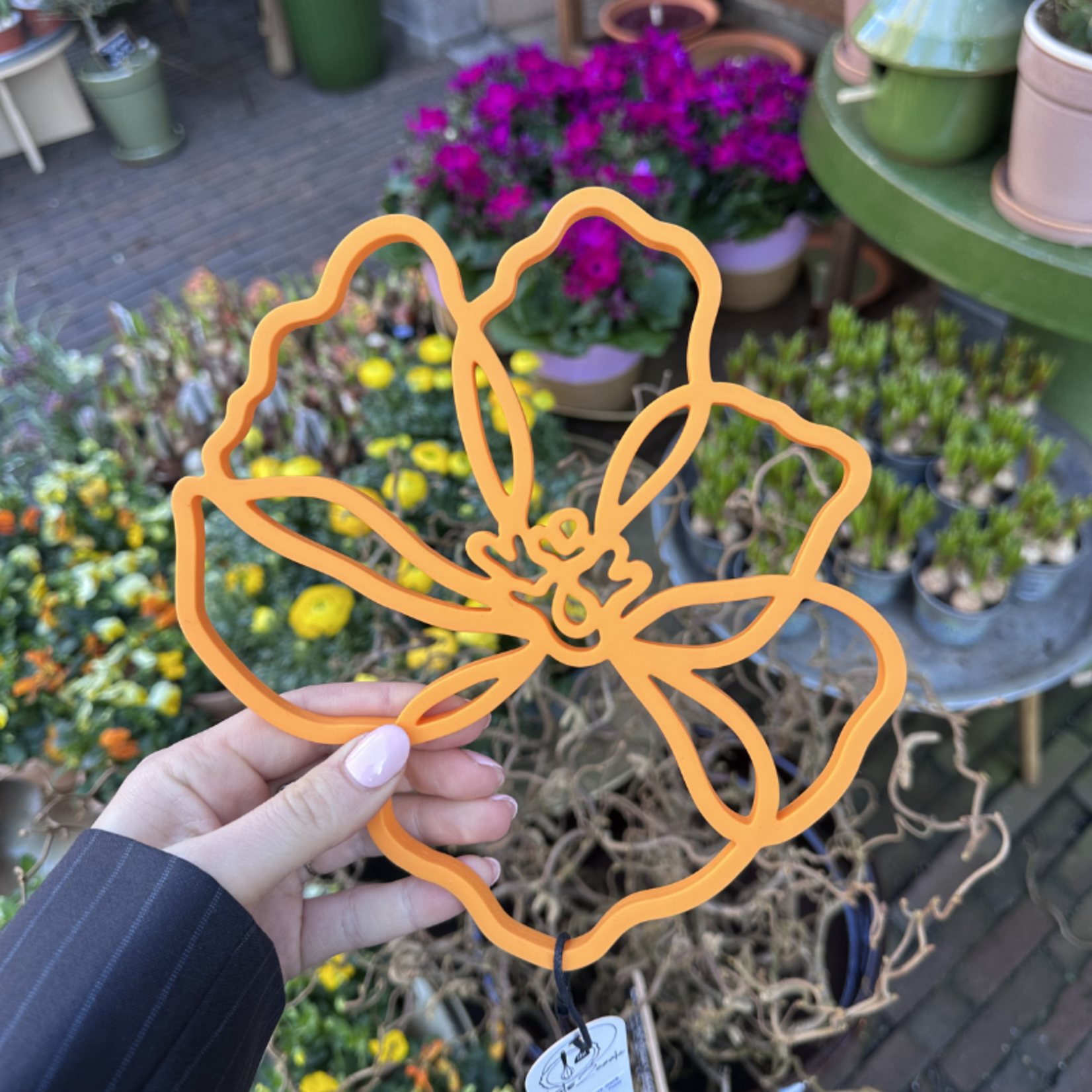 Bloemen onderzetter - Poppy Orange