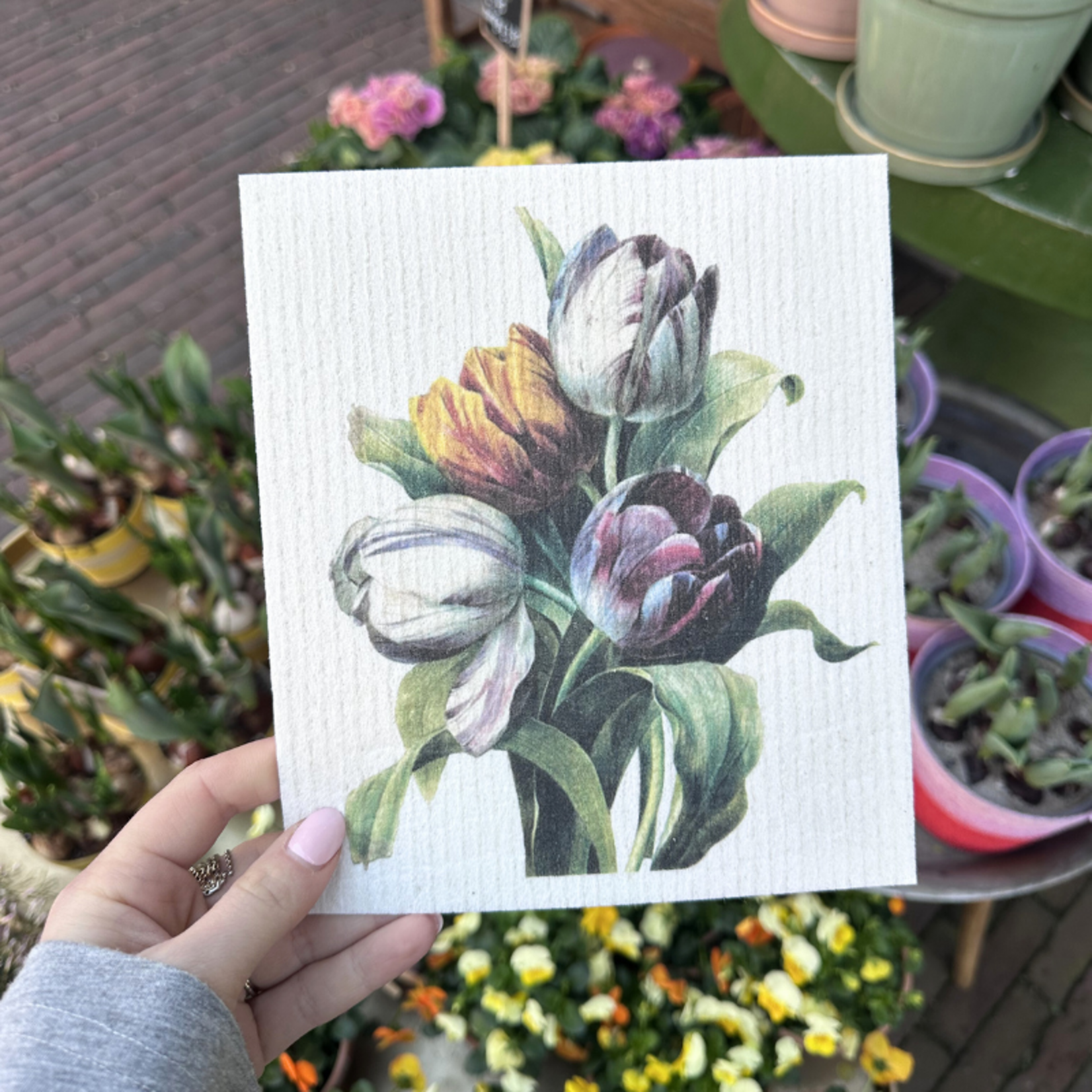 Vaatdoek - Paarse Tulp