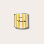 Citronella Geurkaars - Streep - Geel/wit
