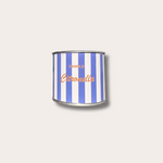 Citronella Geurkaars - Streep - Blauw/wit