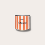 Citronella Geurkaars - Streep - Oranje/wit