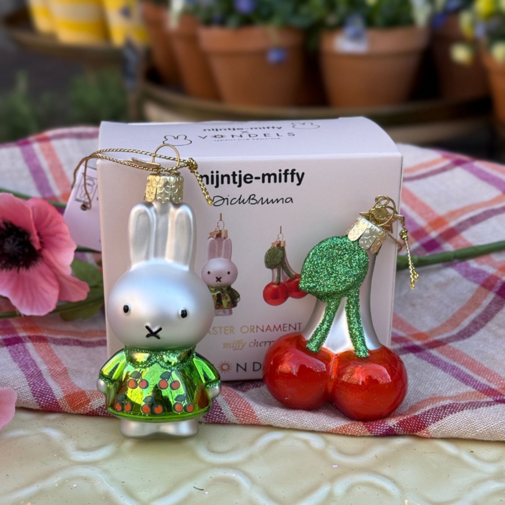 Vondels Paasornamenten Vondels - Easter Set Green Nijntje/Miffy & cherry