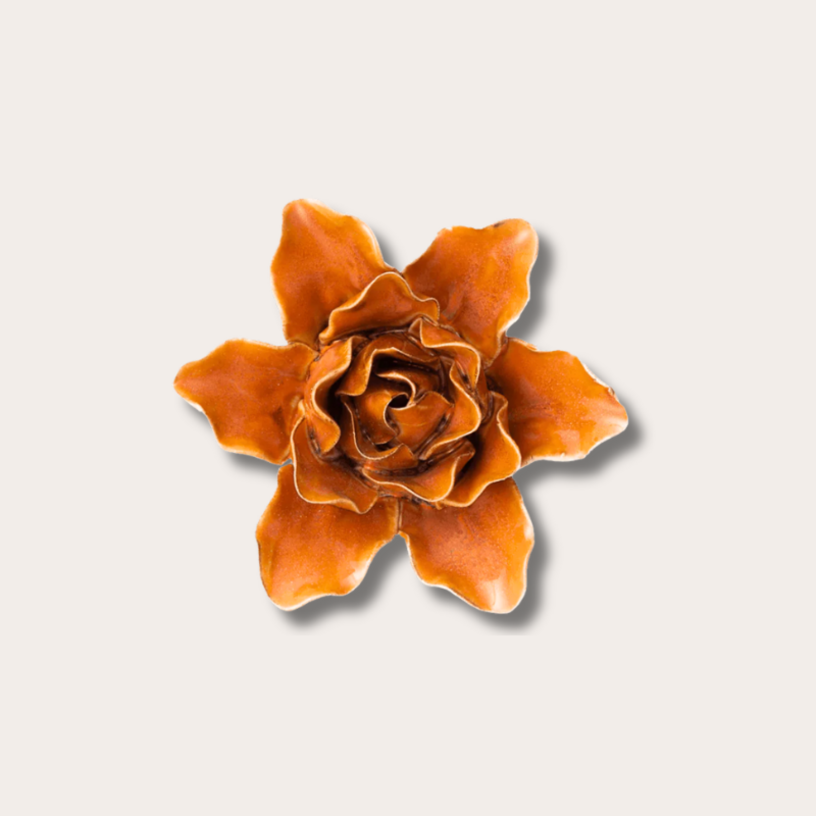 Keramieken bloem - Lelie - Oranje