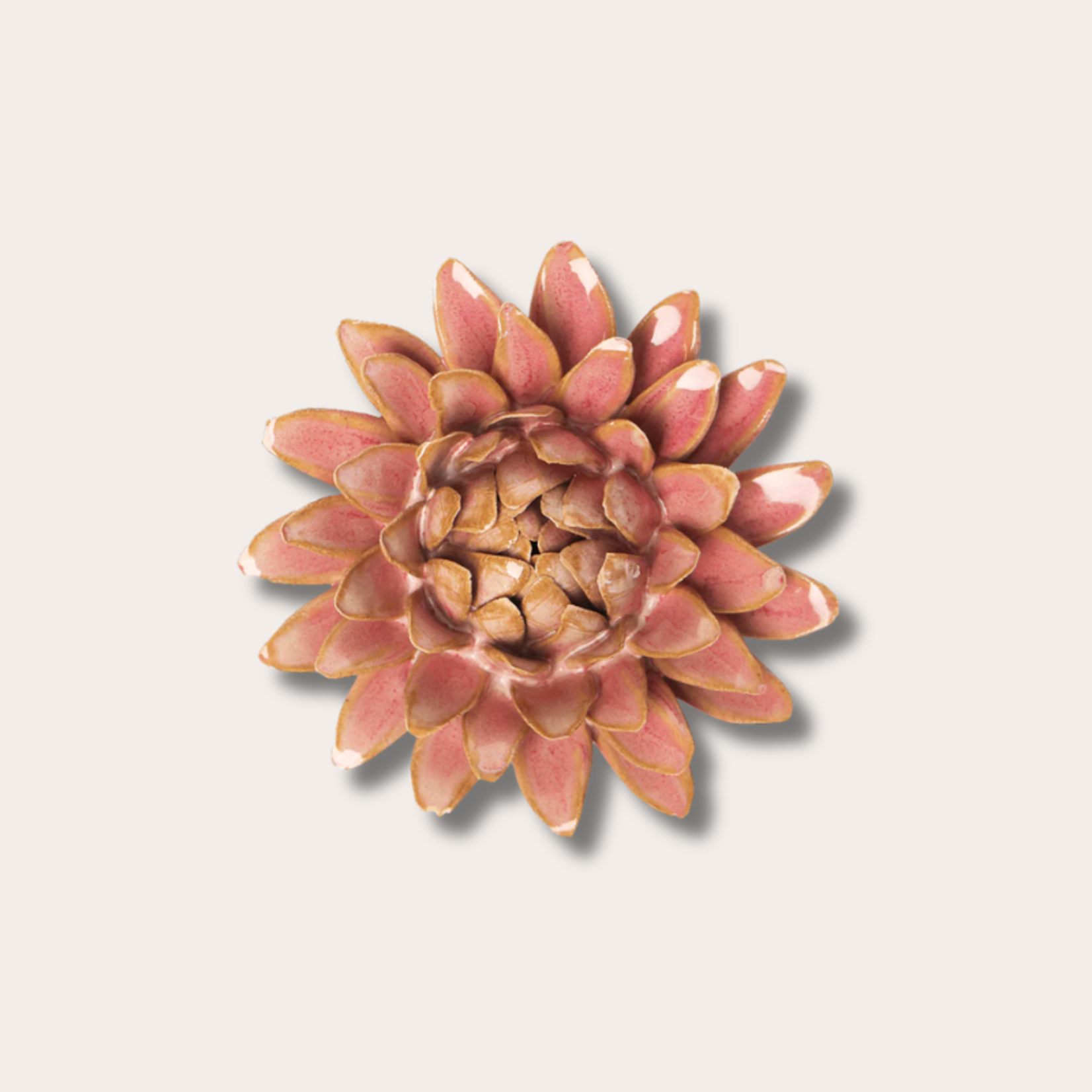 Keramieken bloem - Strawflower - Lichtroze