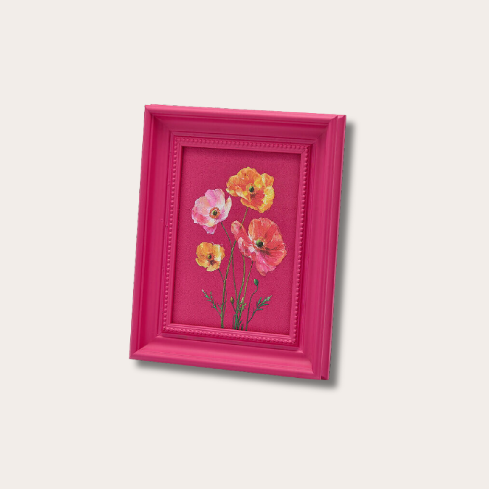 Schilderij - Bloemen - Roze