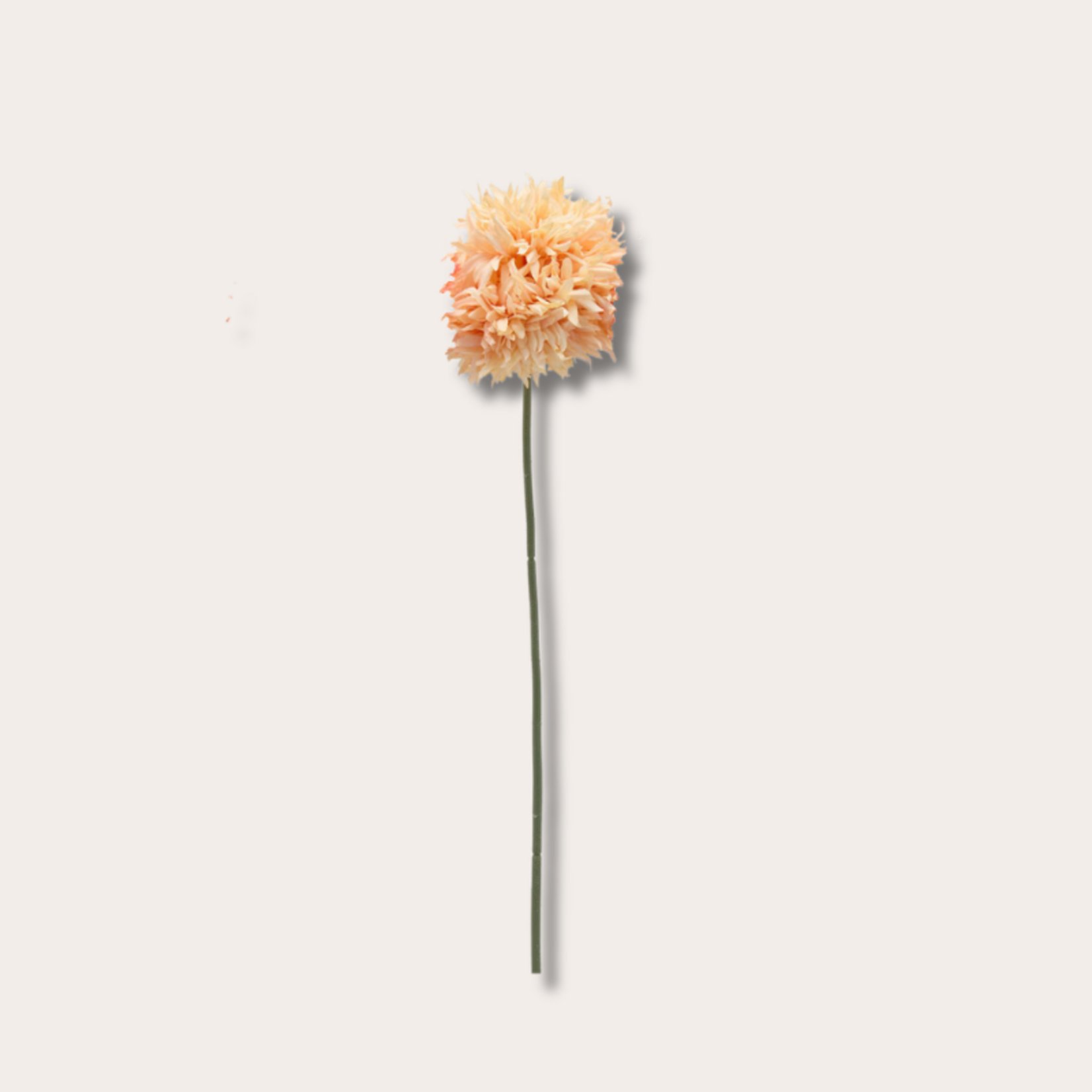 Zijden bloem - Pompon - Geel/oranje