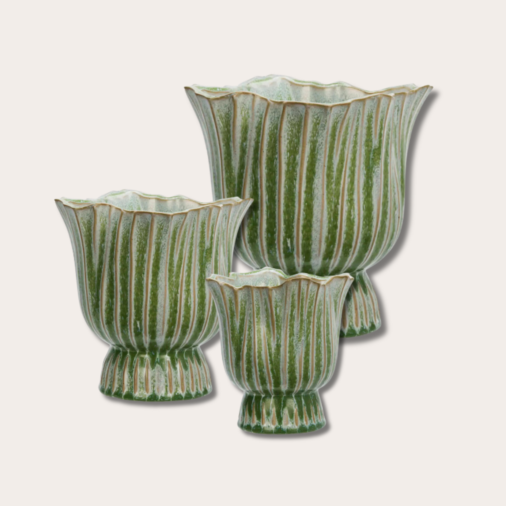 Pot - Flower - Groen - L