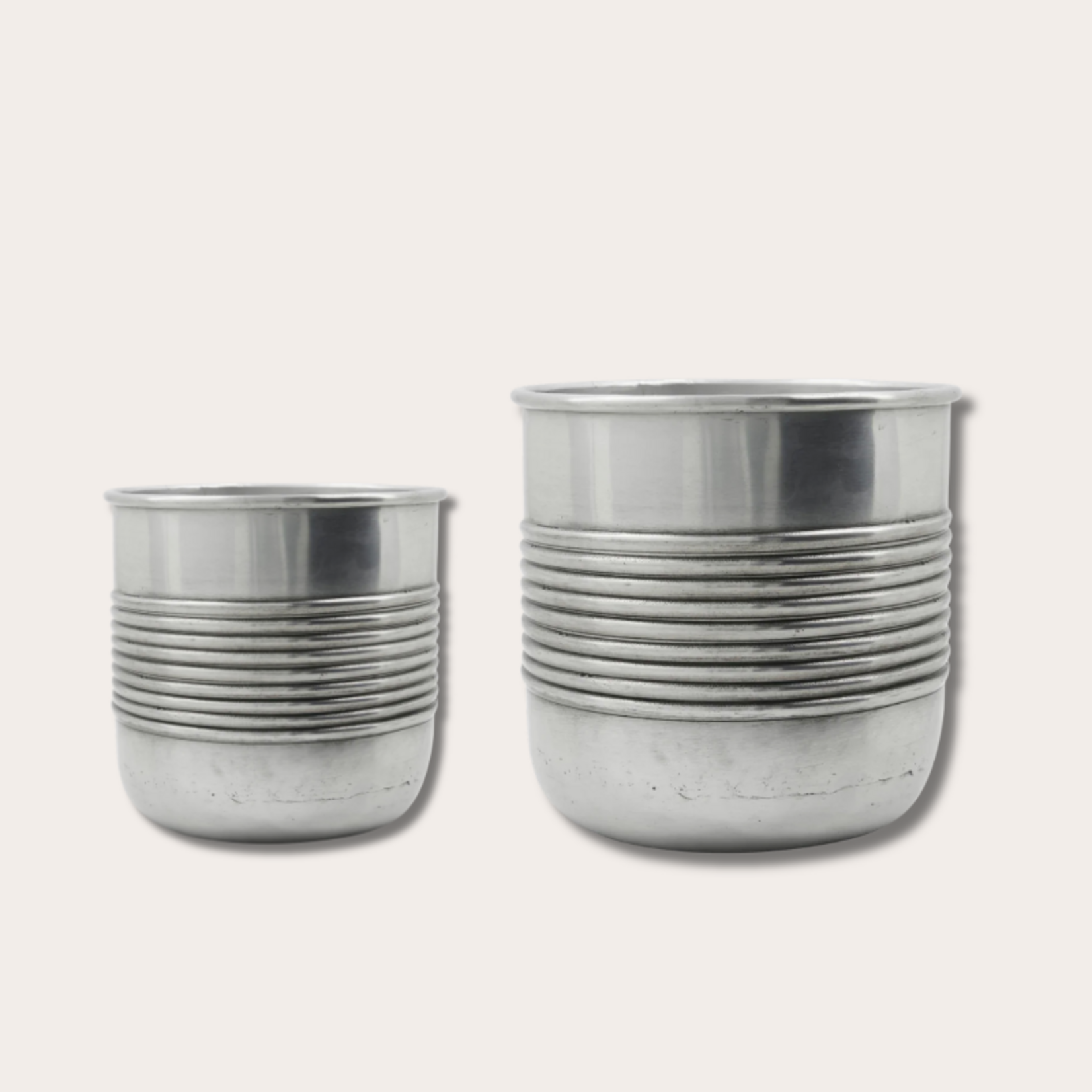 Pot - Ribbel - Zilver