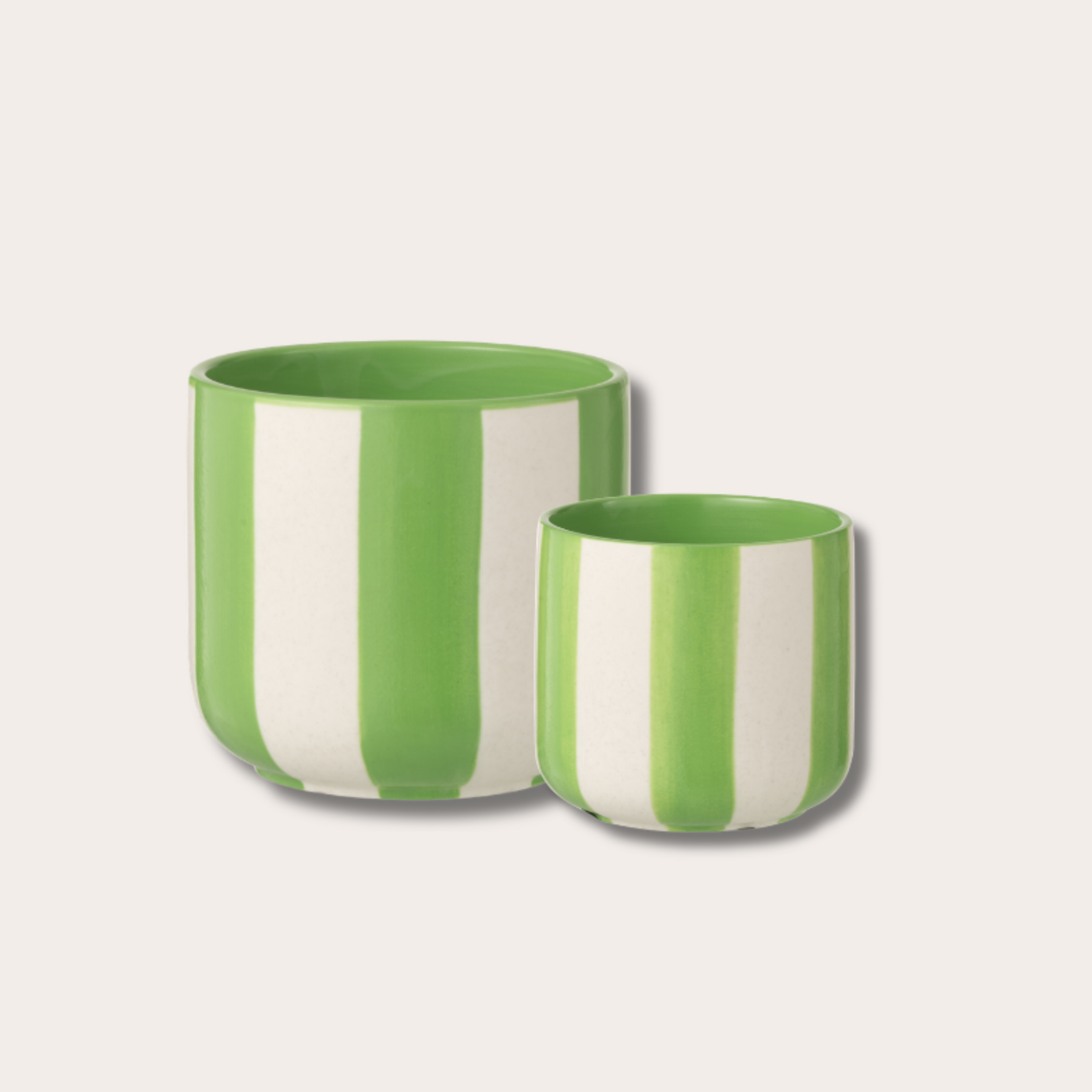 Pot - Bella - Streep - Groen/wit