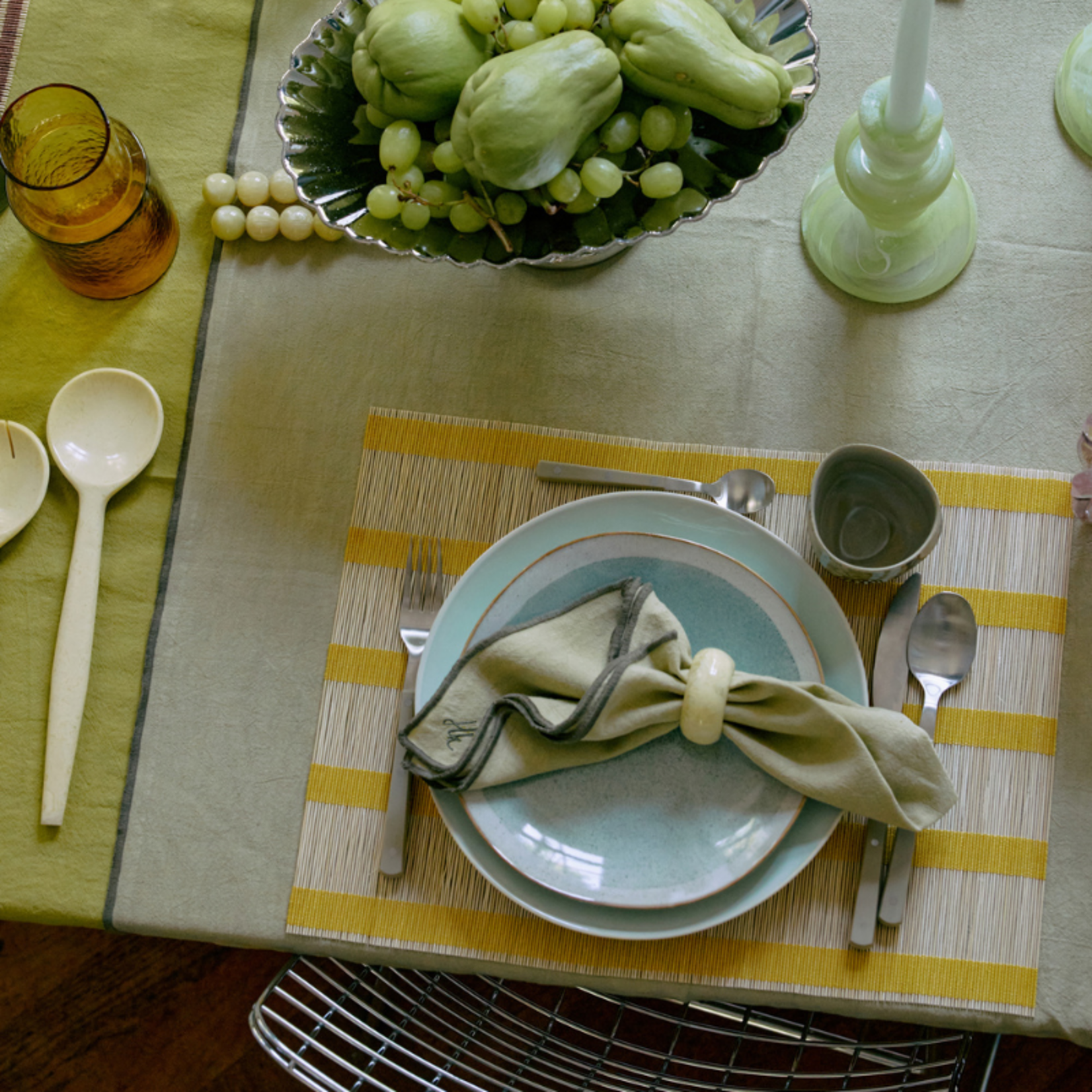 HKliving HKliving - Bamboo placemat - Lemon