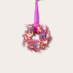 Krans - Droogbloemen - Roze - XS