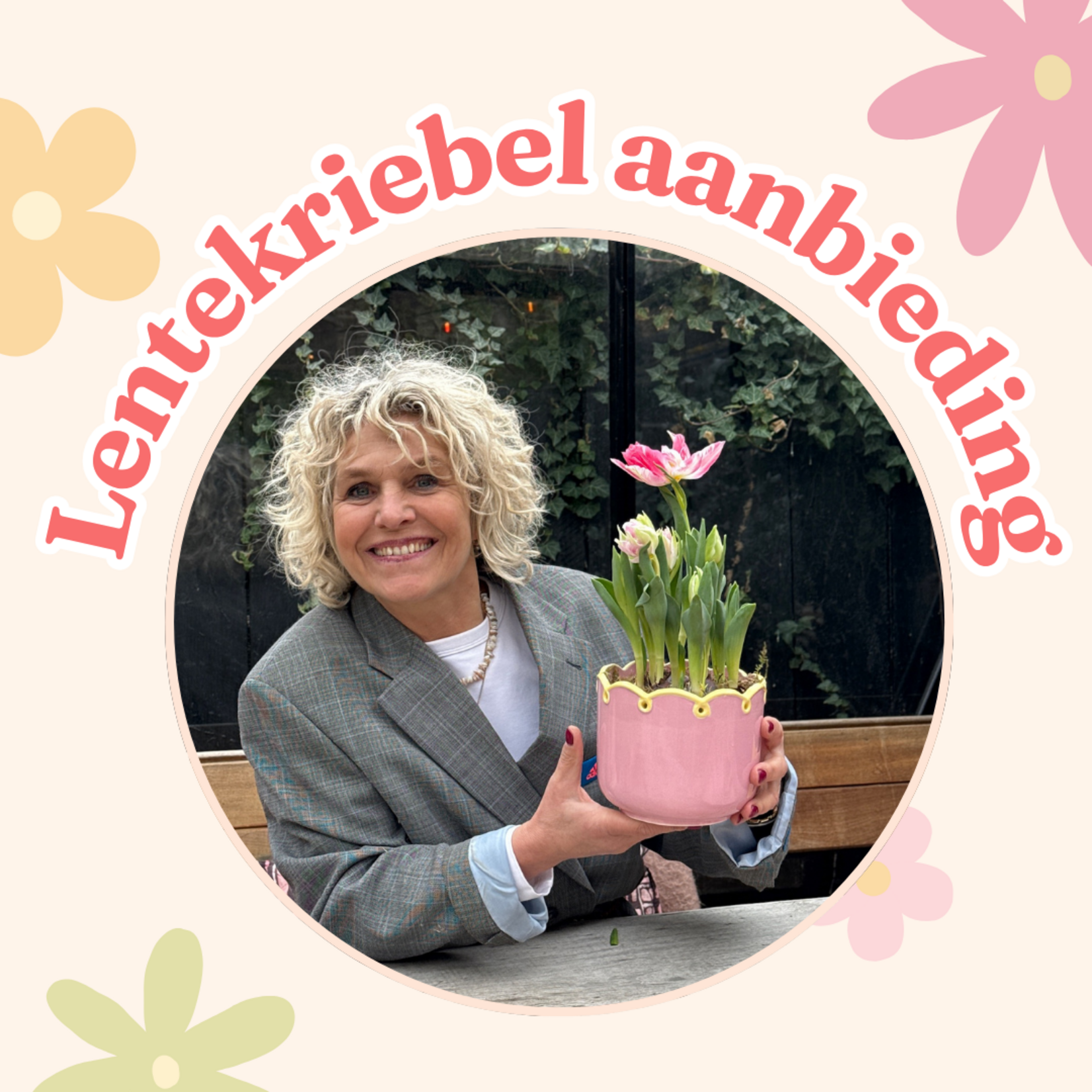Lenteweek aanbieding - Tulpen in ruffle pot