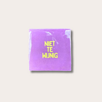 Tegeltje - Niet te wijnig - paars/geel