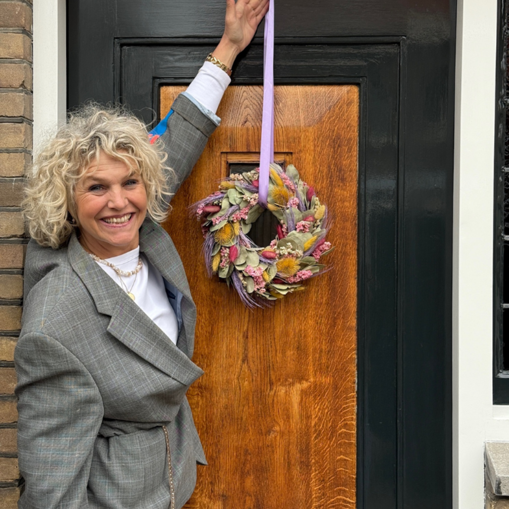 Lenteweek aanbieding - Lentekrans multicolor - Geel