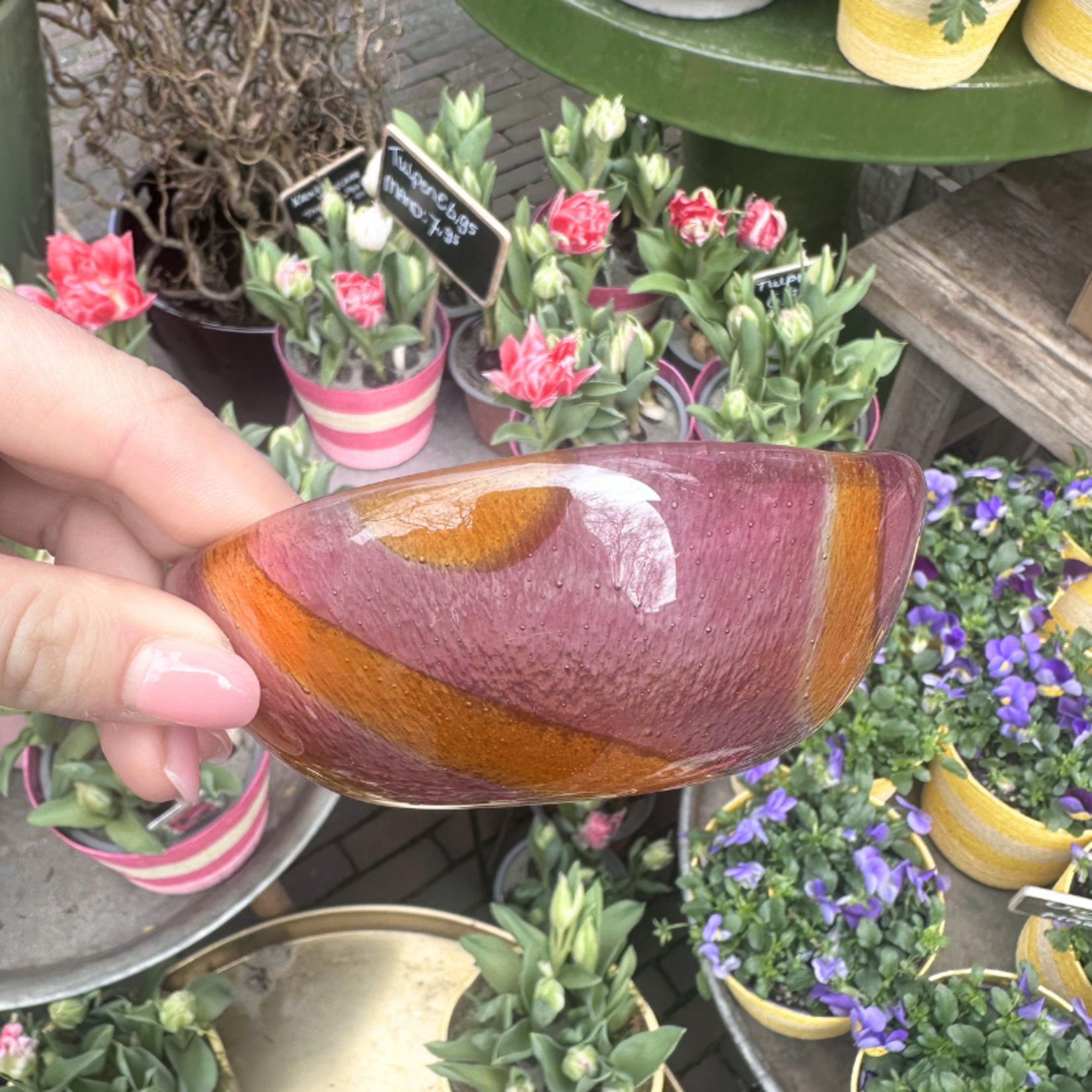 Schaaltje - Glas - Multicolor - S