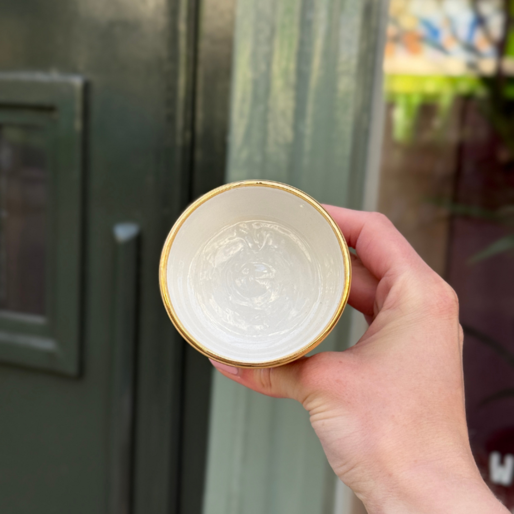 Chabi Chic Chabi Chic - schaaltje op voet - geel/bordeaux