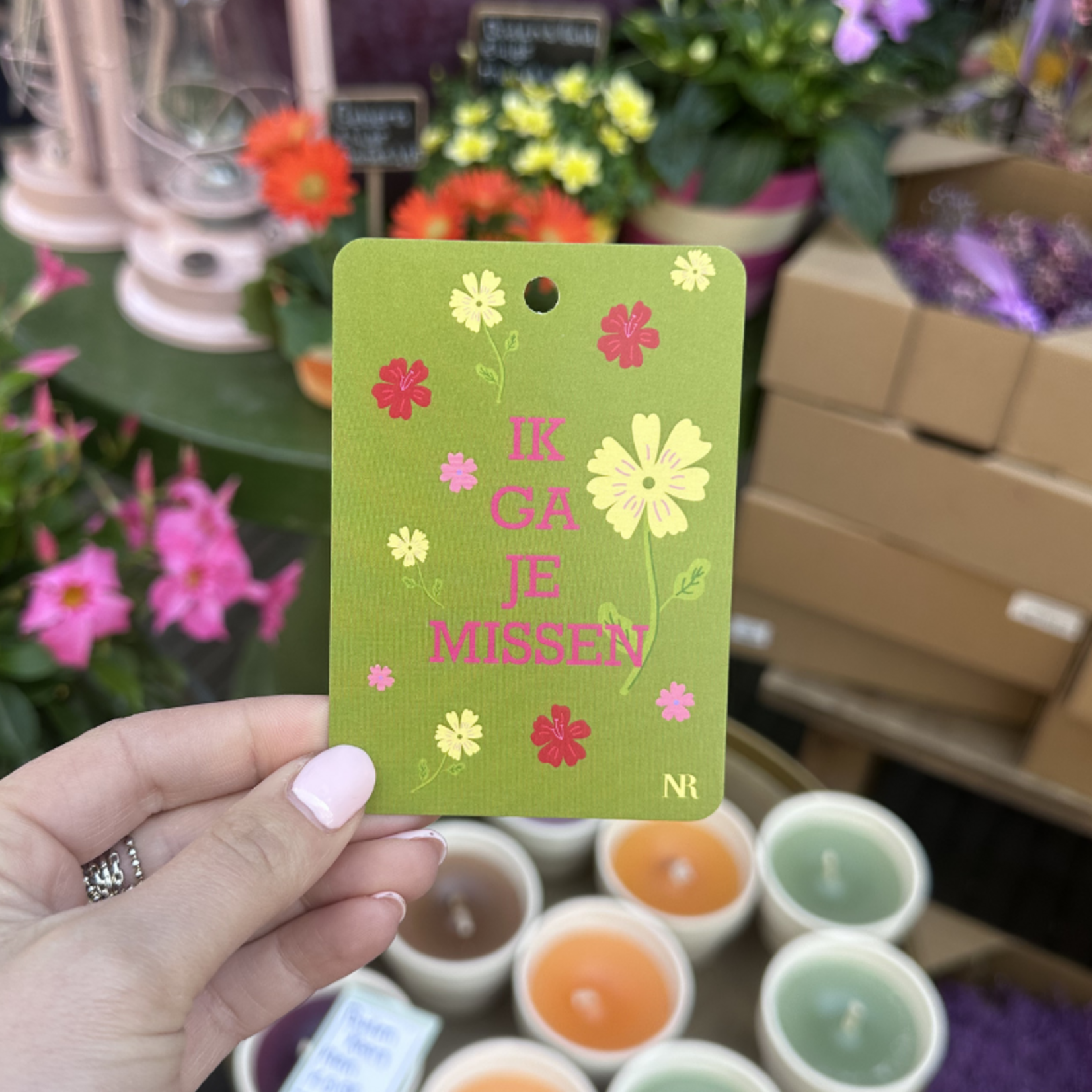 Kaart klein - Ik ga je missen