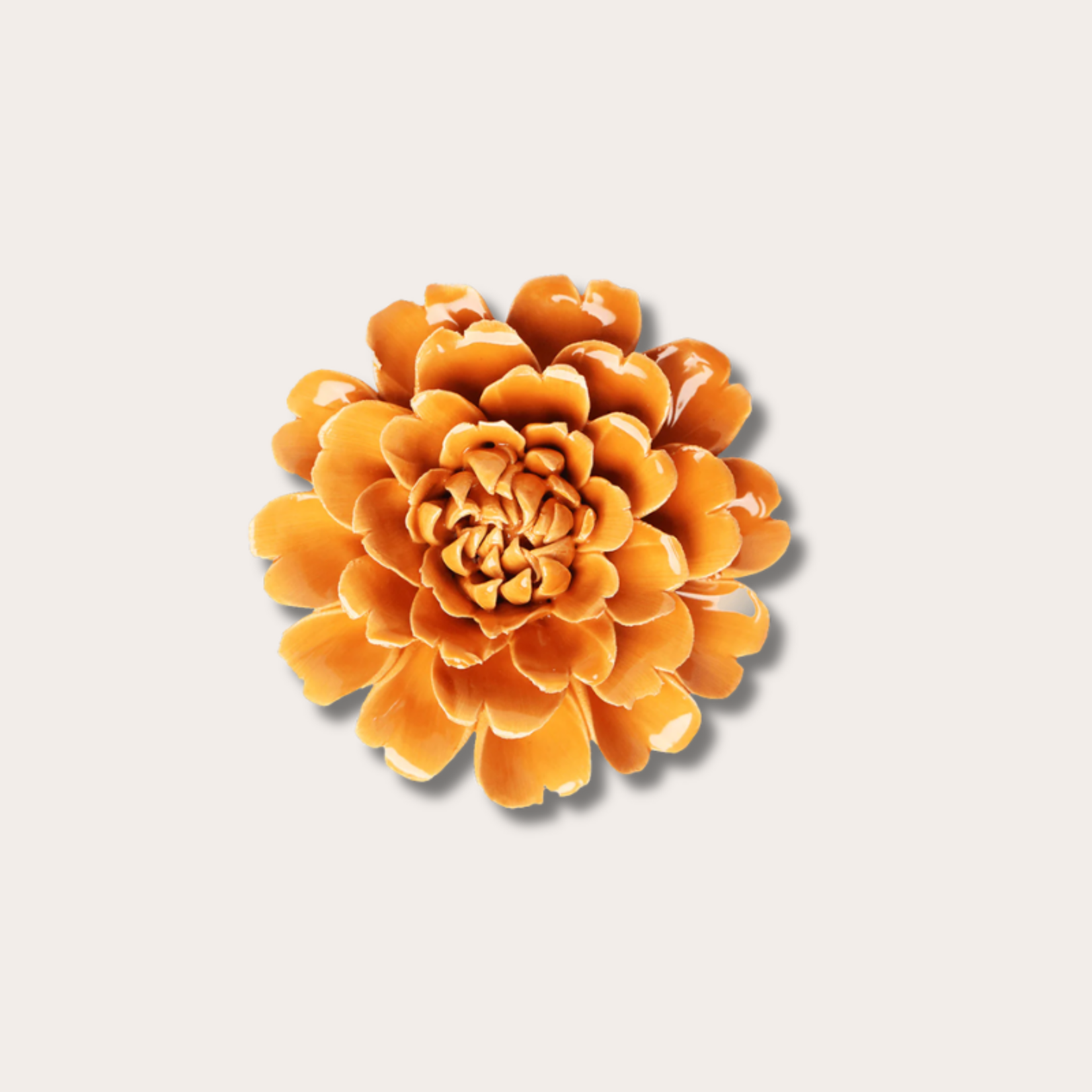 Keramieken bloem - Marigold - Oranje