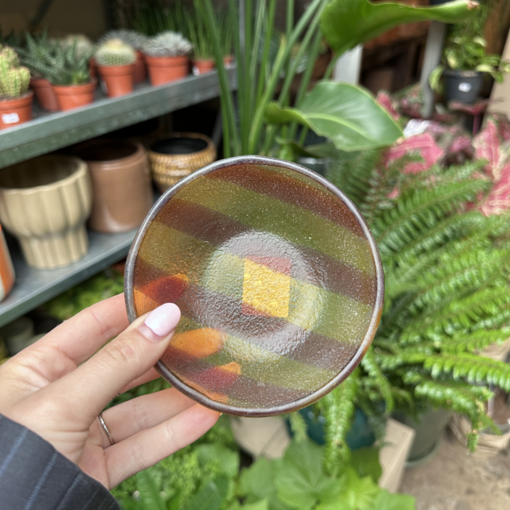 Schaaltje - Glas - Amber/Bruin - S