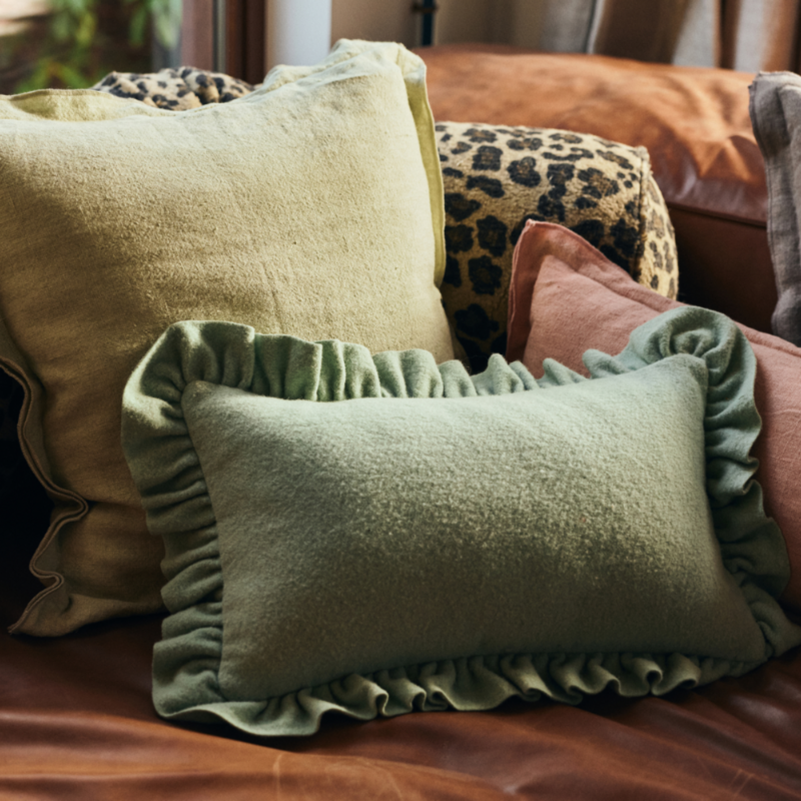 HKliving HKliving - Felt cushion - Mint