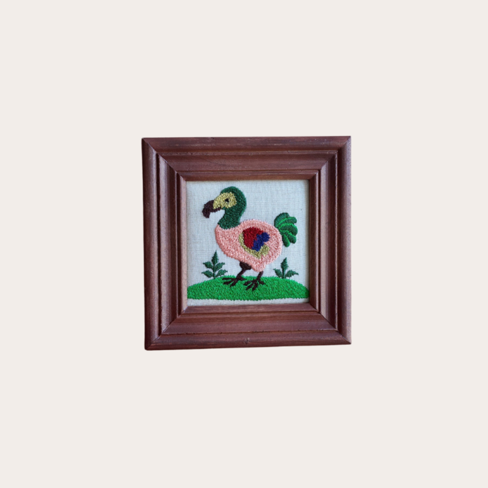 Schilderij Vogel - geborduurd