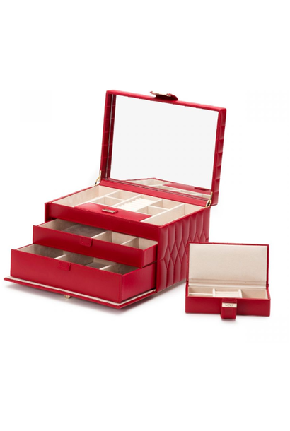 Caroline Travel Jewelry Box Medium Red