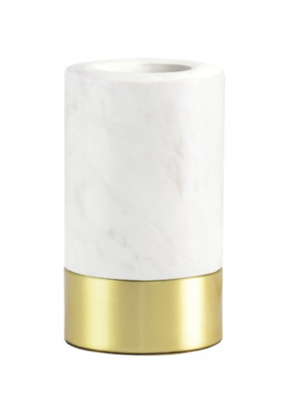 Socle Romance Marble Blanc Avec Variateur 12 cm