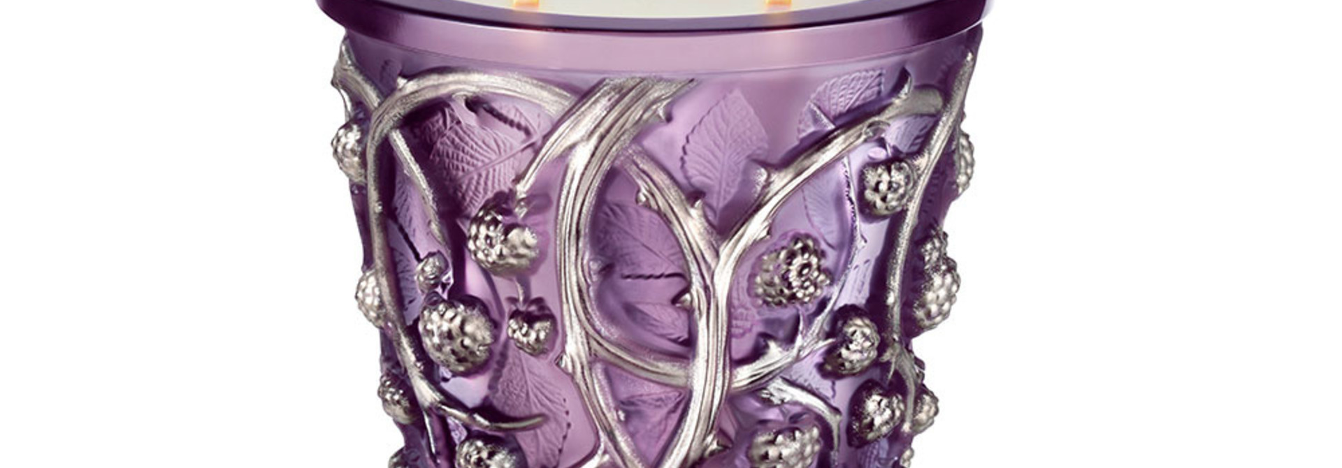 LALIQUE Candle Thorns Crystal Vase Platinum Edition Segraeti Monte