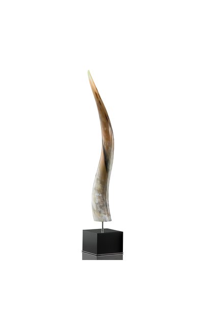 Sculpture Horn Leuca On Wooden Base