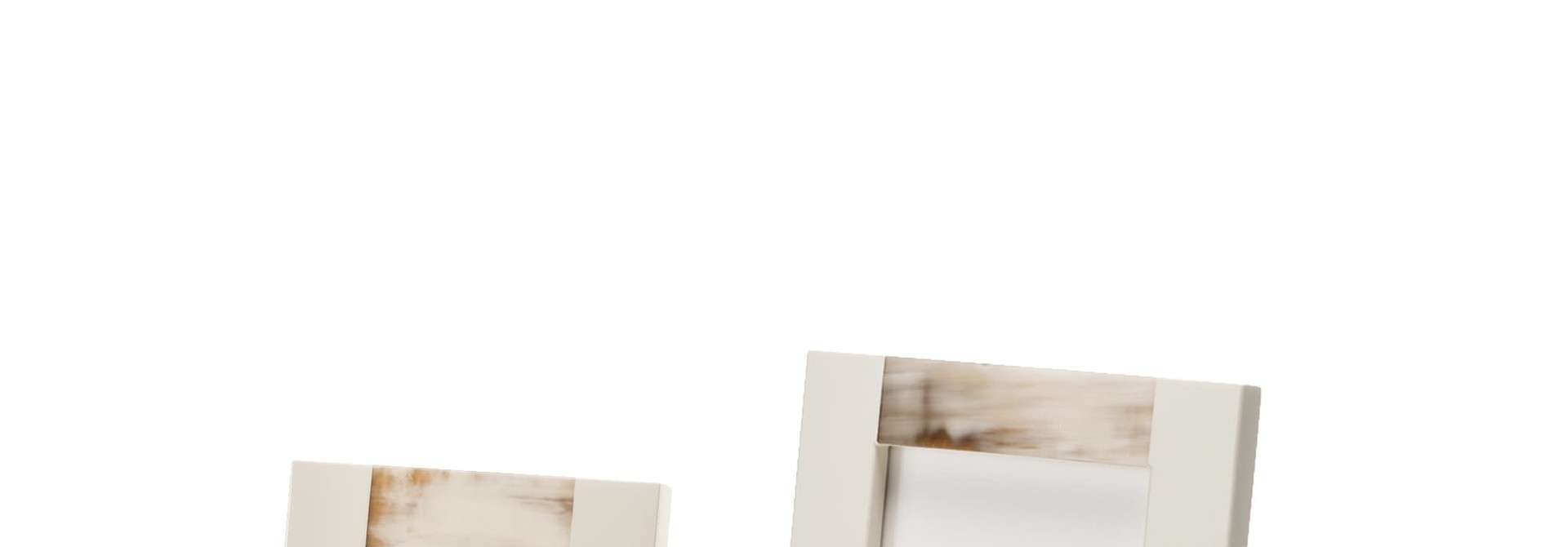 Photo Frame Medea In Horn & Wood Ivory