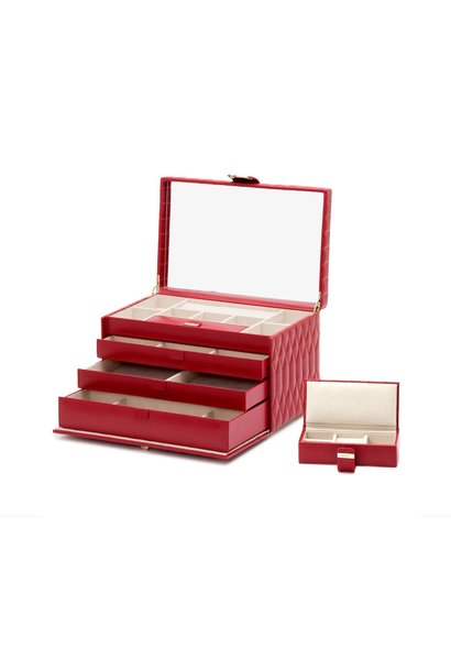 Large Red Jewelry Box - Caroline