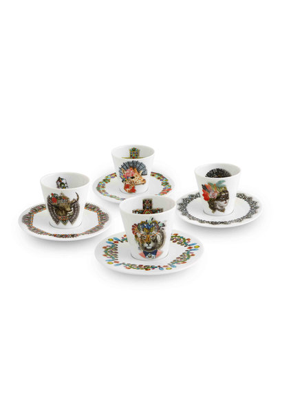 Set of 4 Coffee Cups and Saucers Love Who You Want