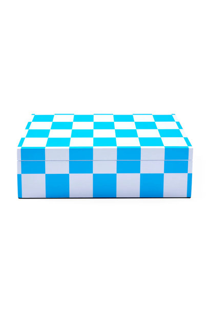 Box Checkerboard Blue Medium