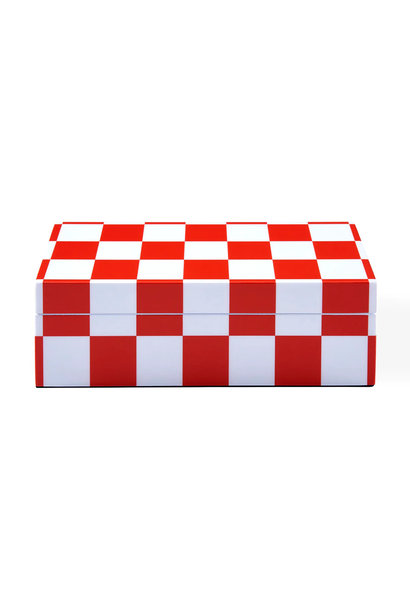 Box Checkerboard Red Small