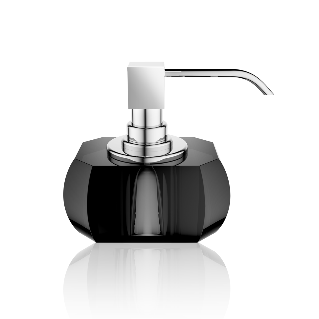 Anthracite & Chrome Crystal Soap Dispenser-1