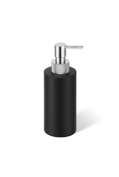 Matte Black & Chrome Soap Dispenser