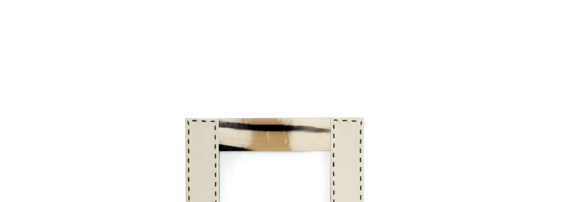 Photo Frame Ivory Leather and Horn 19x24cm