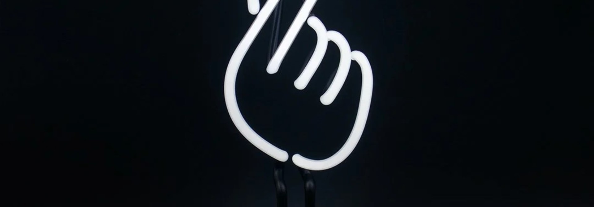 Neon Finger Heart