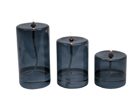 Smoke Cylinder Oil Lamp H.10cm-1